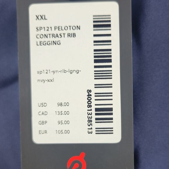 NWT Peloton Contrast Rib Legging Navy XXL and XL - Picture 5 of 8